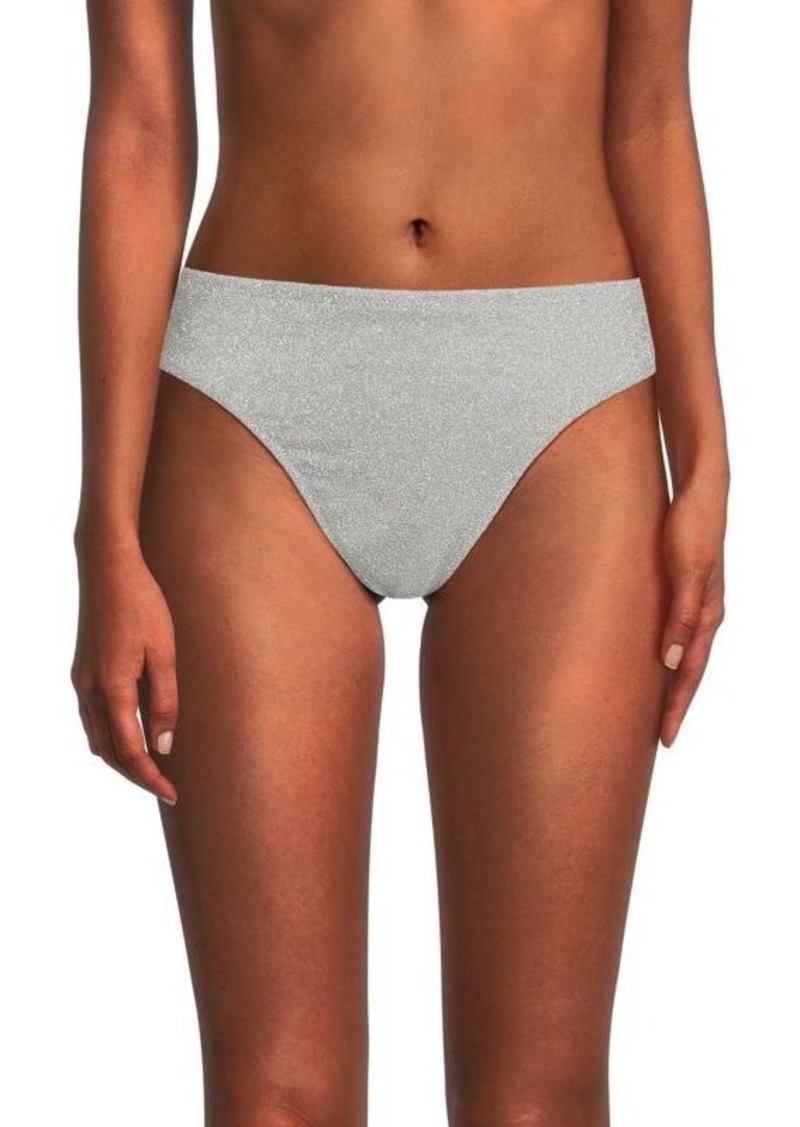 Good American Sparkle Metallic Bikini Bottom