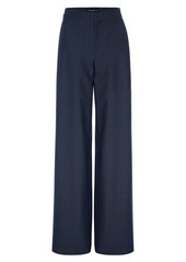 Good American Striped Ponte Wide-Leg Trousers