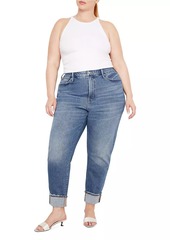 Good American The Weekender Cuffed Jeans