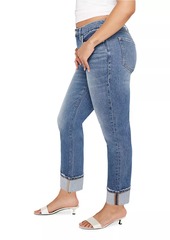 Good American The Weekender Cuffed Jeans