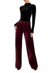 Good American Velvet Long-Sleeve Bodysuit