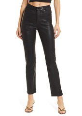 Good American Good Classic Straight Leg Jeans in Black383 at Nordstrom