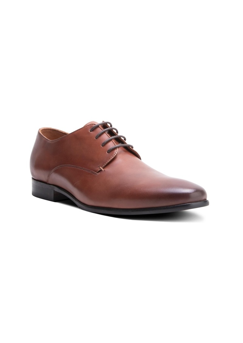 Gordon Rush Men's Imperial Dress Lace-Up Plain Toe Derby Leather Shoes - Cognac