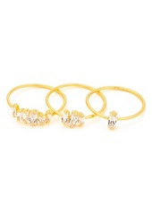 gorjana Amara Set of Three Stackable Rings in Gold at Nordstrom