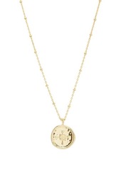 gorjana Compass Coin Pendant Necklace in Gold at Nordstrom