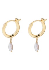 gorjana Perla Cultured Pearl Huggie Hoop Earrings