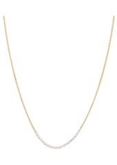 gorjana Wilder Cubic Zirconia Necklace in White Crystal/Gold/Silver at Nordstrom