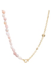 gorjana Alice Gem Charm Necklace in Pink Opal /Gold at Nordstrom