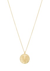 gorjana Palm Coin Pendant Necklace in Gold at Nordstrom