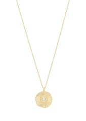 gorjana Sunburst Coin Pendant Necklace in Gold at Nordstrom