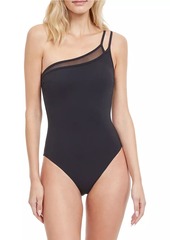 Gottex Black Pearl One-Shoulder Swimsuit