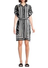 Gottex Essentials Printed Belted Cover Up Dress