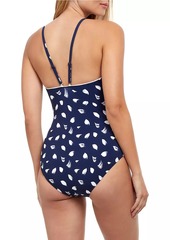 Gottex Feather-Print One-Piece Swimsuit