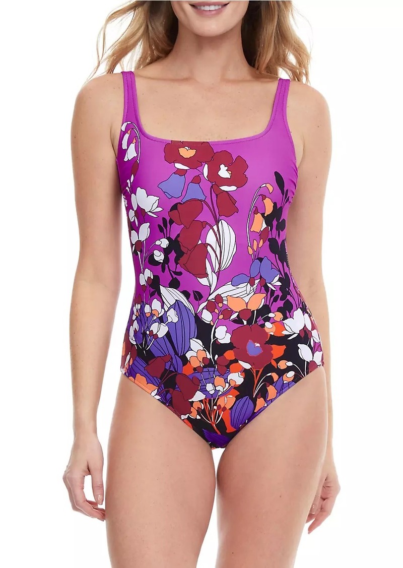 Gottex Floral Art One-Piece Swimsuit