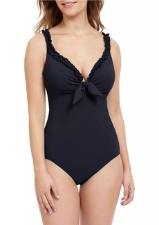 Gottex Frill Me V-Neck One-Piece Swimsuit