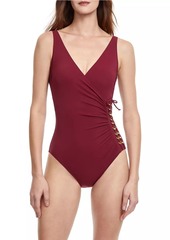 Gottex Golden Touch Surplice-Neck One-Piece Swimsuit