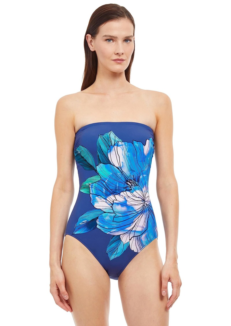 Gottex Women's Standard Wild Flower Bandeau One Piece