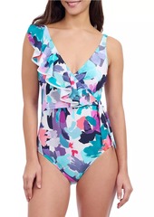 Gottex Holi Ruffled Surplice One-Piece Swimsuit