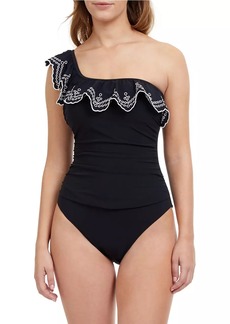 Lauren Ralph Lauren Havana Printed Twist Front Underwire Tummy-Control  One-Piece Swimsuit - Macy's