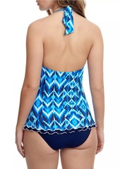 Gottex Ocean Blues Printed Halter Bikini Top