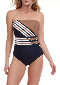 Gottex Ocean Breeze Bandeau One-Piece Swimsuit