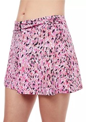 Gottex Pretty Wild Printed Flare Miniskirt