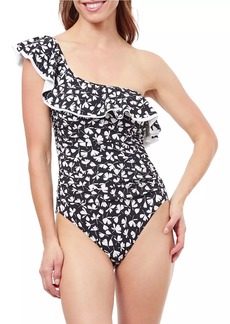 Gottex Ruffle One-Shoulder One-Piece Swimsuit