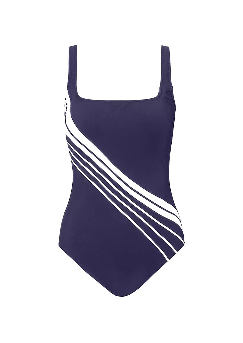 Gottex Simple Elegance Squareneck One-Piece Swimsuit