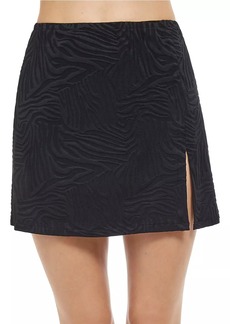 Gottex Zebra Knit Miniskirt