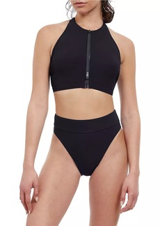 Gottex Zip-Front Bikini Top