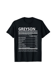 Greyson Name - Nutritional Factors Greyson T-Shirt