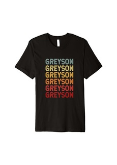 Greyson Name Personalized Vintage Retro Birthday Premium T-Shirt
