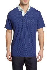 Greyson Wolfden Button-Down Performance Polo in Blackberry at Nordstrom