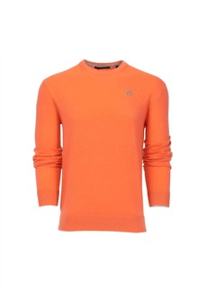 Greyson Tomahawk Cashmere Crewneck Sweater In Coral