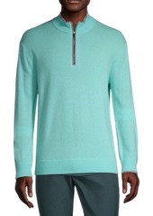 Greyson Wool & Cashmere Quarter Zip Sweater