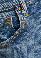GRLFRND - Karolina distressed high-rise slim-leg jeans - Blue - 25