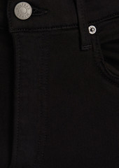 GRLFRND - Frayed cropped high-rise slim-leg jeans - Black - 23