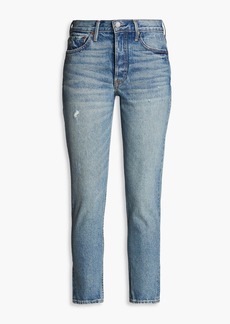 GRLFRND - Karolina distressed high-rise skinny jeans - Blue - 24