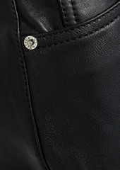 GRLFRND - Leather straight-leg pants - Black - 26