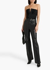 GRLFRND - Leather straight-leg pants - Black - 26