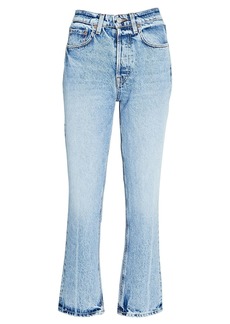 GRLFRND Karolina Cropped Straight-Leg Jeans