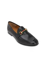 Gucci 10mm Leather Foldable Loafers W/ Web