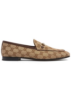 Gucci 10mm New Jordaan Canvas Loafers