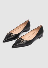 Gucci 15mm Leather Ballet Flats W/ Horsebit