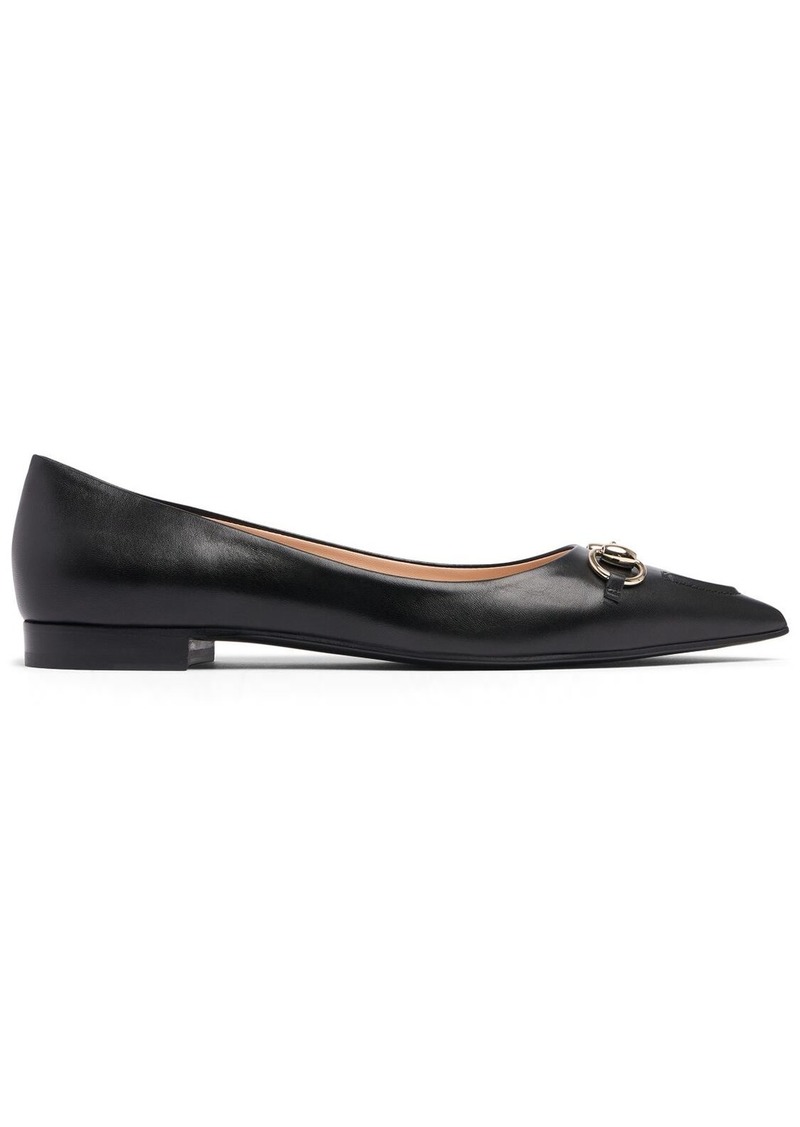 Gucci 15mm Leather Ballet Flats W/ Horsebit