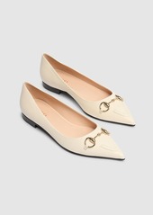 Gucci 15mm Leather Ballet Flats W/ Horsebit