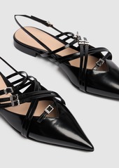 Gucci 15mm Leather Strappy Ballet Flats