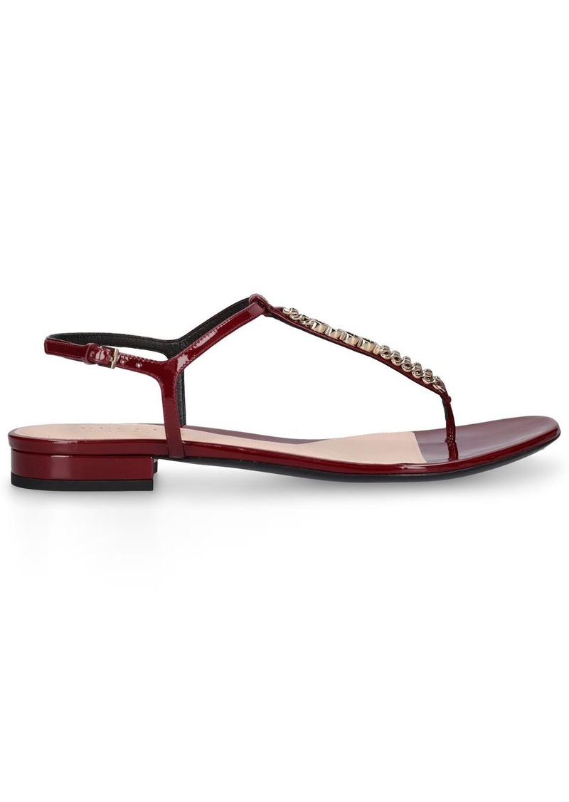 Gucci 15mm Signoria Leather Thong Sandals