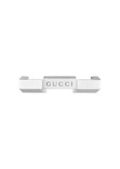 18kt white gold Gucci Link to Love striped ring