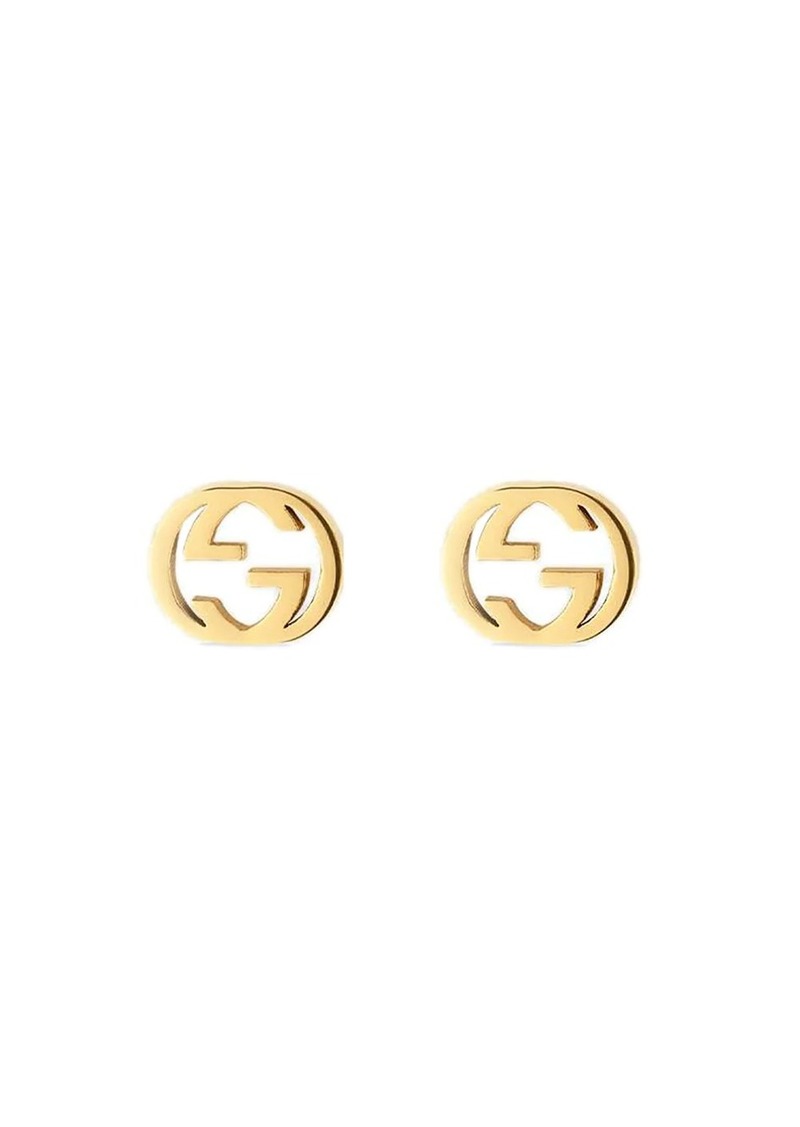 Gucci 18kt yellow gold Interlocking G stud earrings